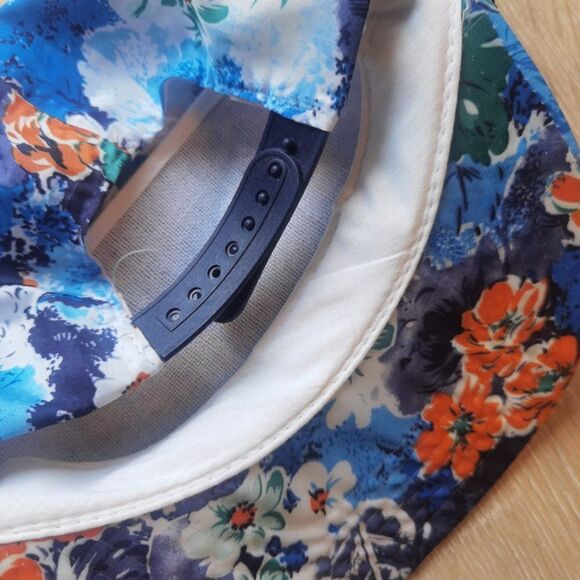 Hawaiian Tropical Print Floral Nylon 80s Vintage Trucker Hat Snapback Nylon - Picture 4 of 5